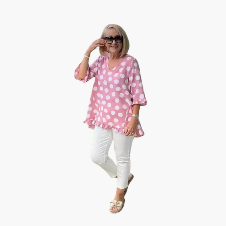 Evelyn Stylish V-Neck Blouse