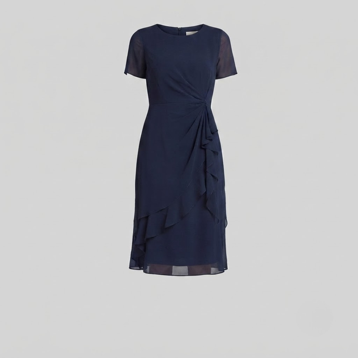 Blake Elegant Chiffon Draped Dress