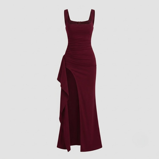 Livia Elegant Formal Slip Maxi Dress with Open Back