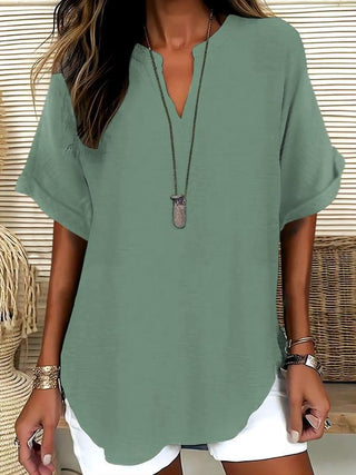 Atasia Soft Touch Notched Neck Blouse