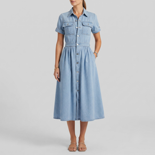 Violeta Short Sleeve Denim Dress