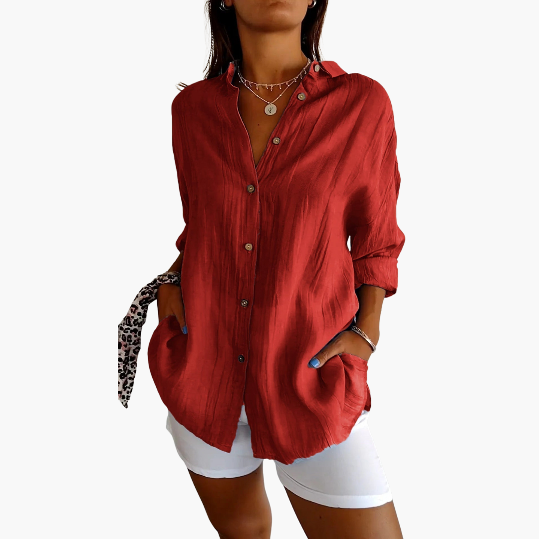 Sienna Elegant Pleated Shirt