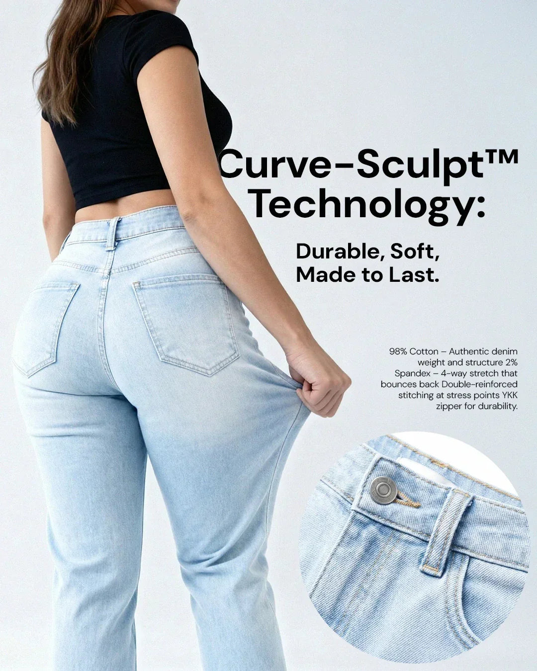 Remerie Mid Rise BBL Wide Leg Jeans