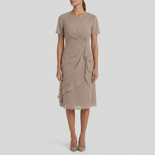 Blake Elegant Chiffon Draped Dress