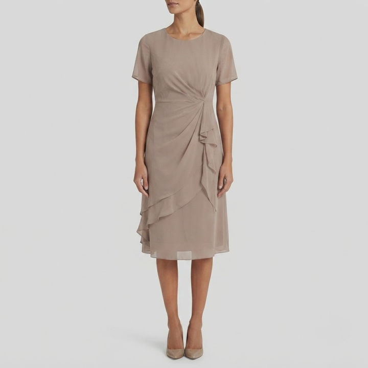 Blake Elegant Chiffon Draped Dress