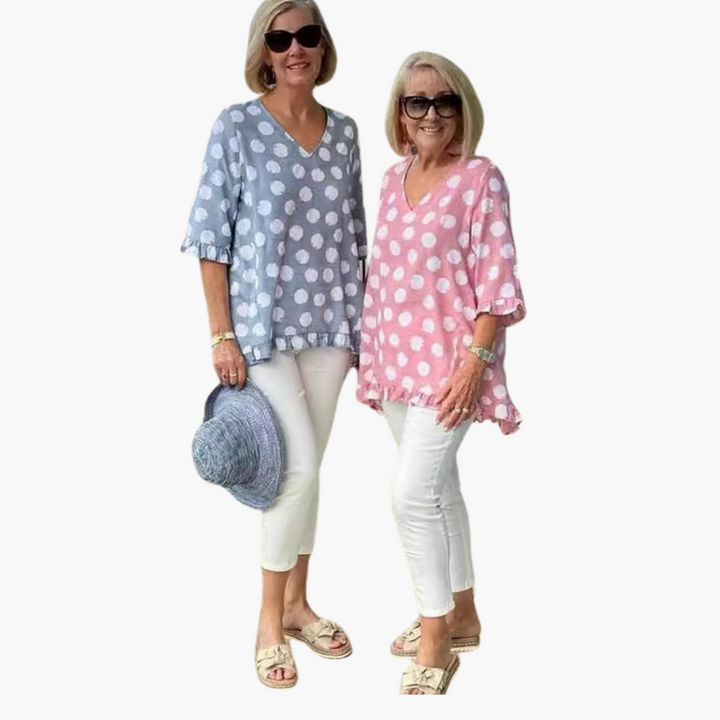 Evelyn Stylish V-Neck Blouse