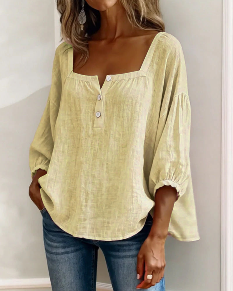 Fiona Breezy Cotton Linen Blouse