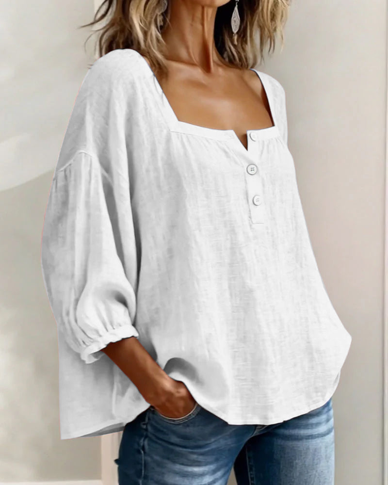 Fiona Breezy Cotton Linen Blouse