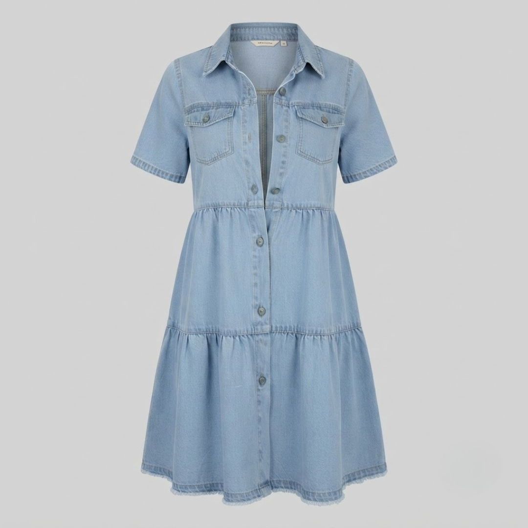 Aleena Casual Elegant Denim Dress