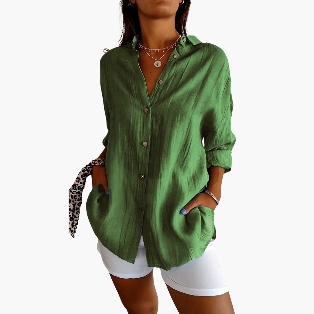 Sienna Elegant Pleated Shirt