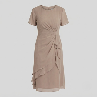 Blake Elegant Chiffon Draped Dress