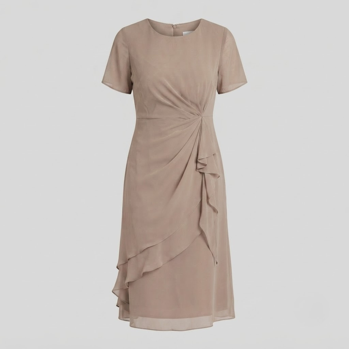Blake Elegant Chiffon Draped Dress