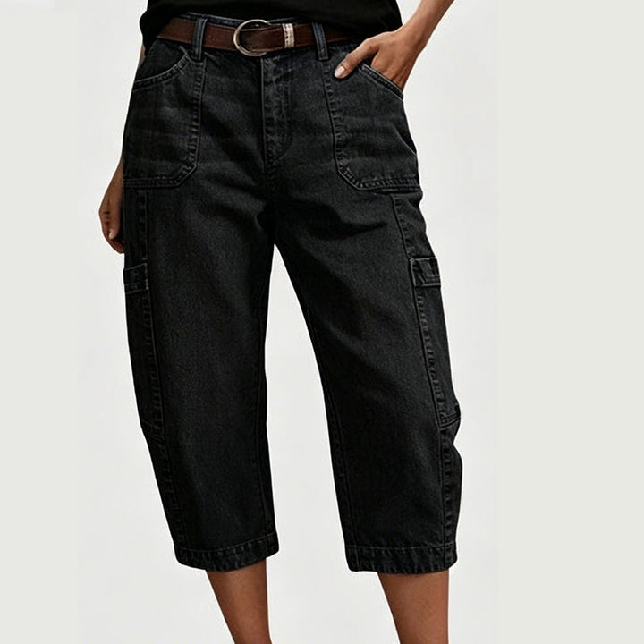 Keisha Cropped Stretch Cargo Jeans