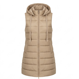 Long Hooded Puffer Vest