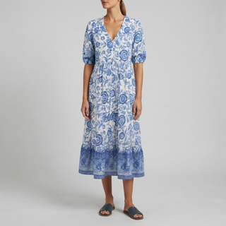 Danna Elegant Floral Dress with V Neck