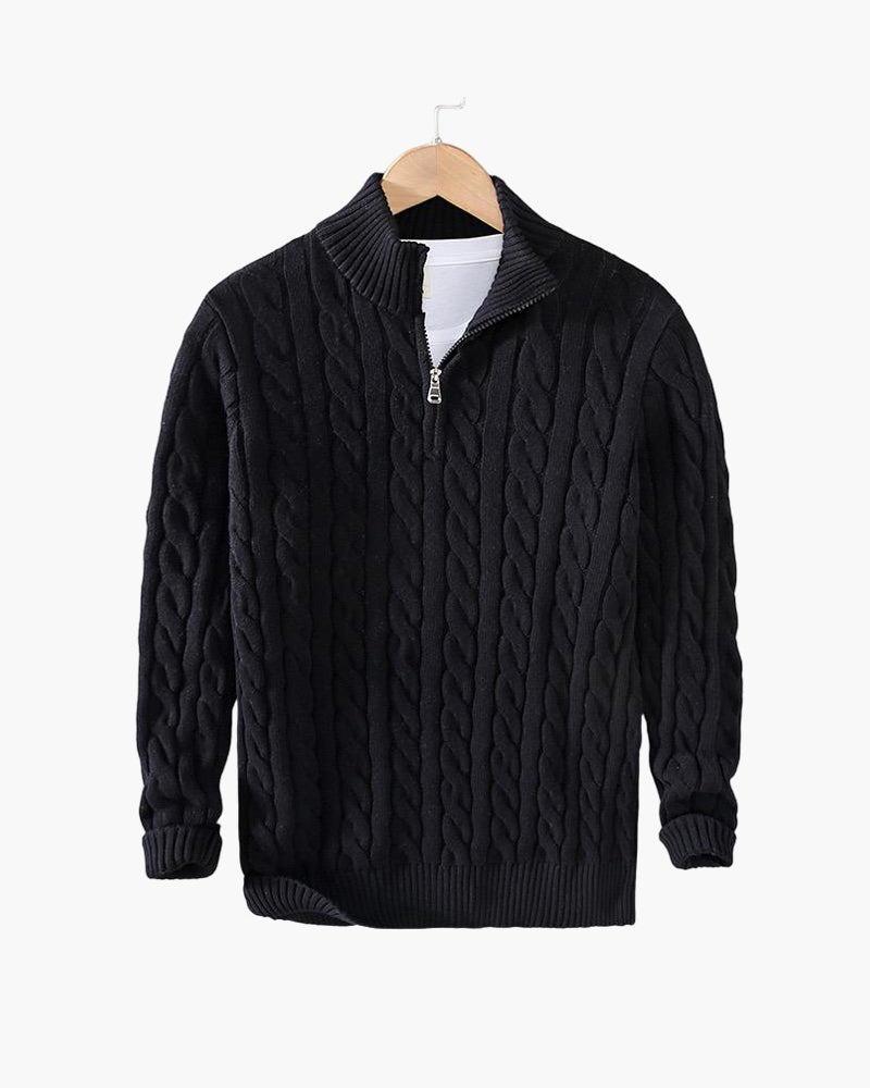 KESWICK Cable Knit Quarter Zip