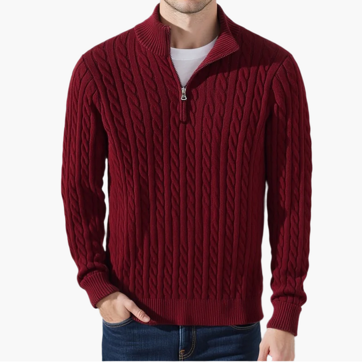 KESWICK Cable Knit Quarter Zip