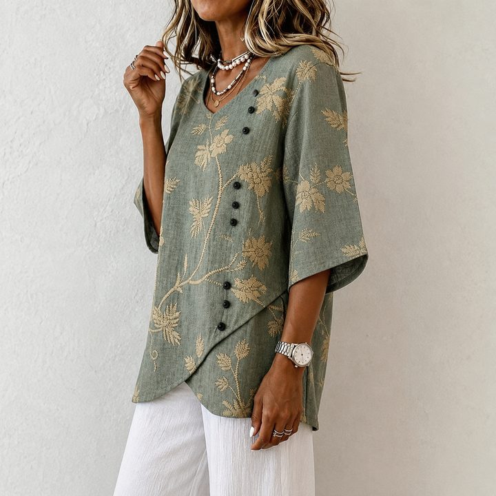 Denise Floral Embroidered Blouse