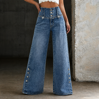 Jolene High Waist Slit Jeans