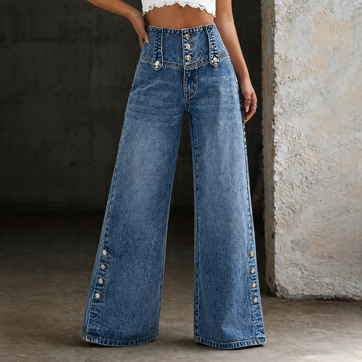 Jolene High Waist Slit Jeans
