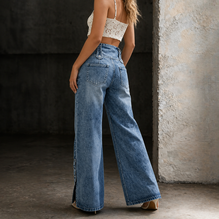 Jolene High Waist Slit Jeans