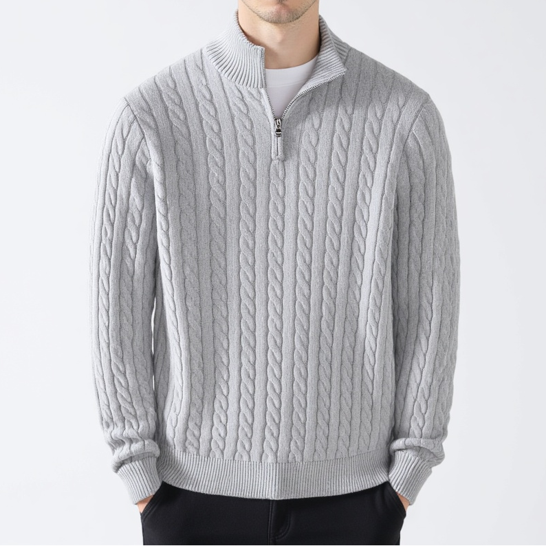 KESWICK Cable Knit Quarter Zip