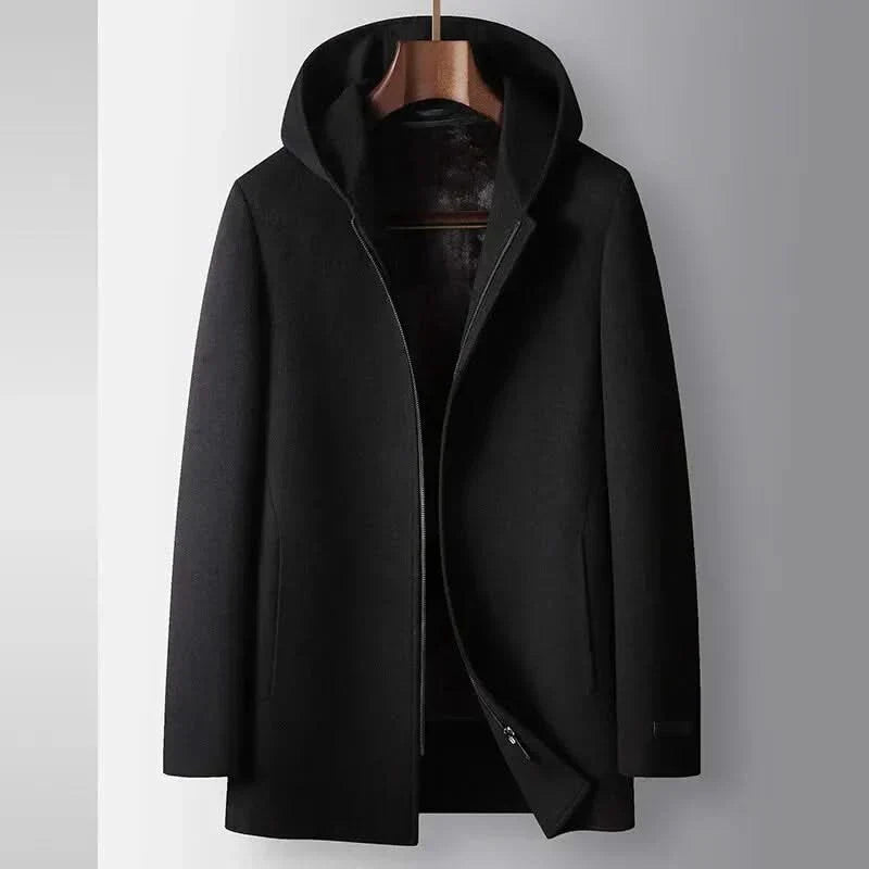 100 Percent Woolen Hooded Coat
