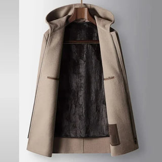 100 Percent Woolen Hooded Coat