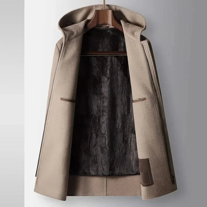 100 Percent Woolen Hooded Coat