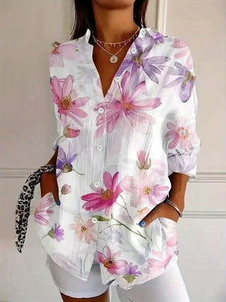 Catleen Colorful Printed Lightweight Blouse