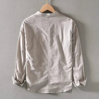 Callum Linen Mandarin Shirt