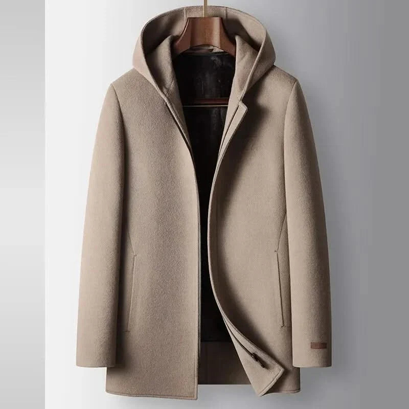 100 Percent Woolen Hooded Coat