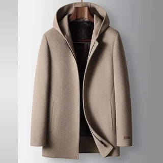 100 Percent Woolen Hooded Coat
