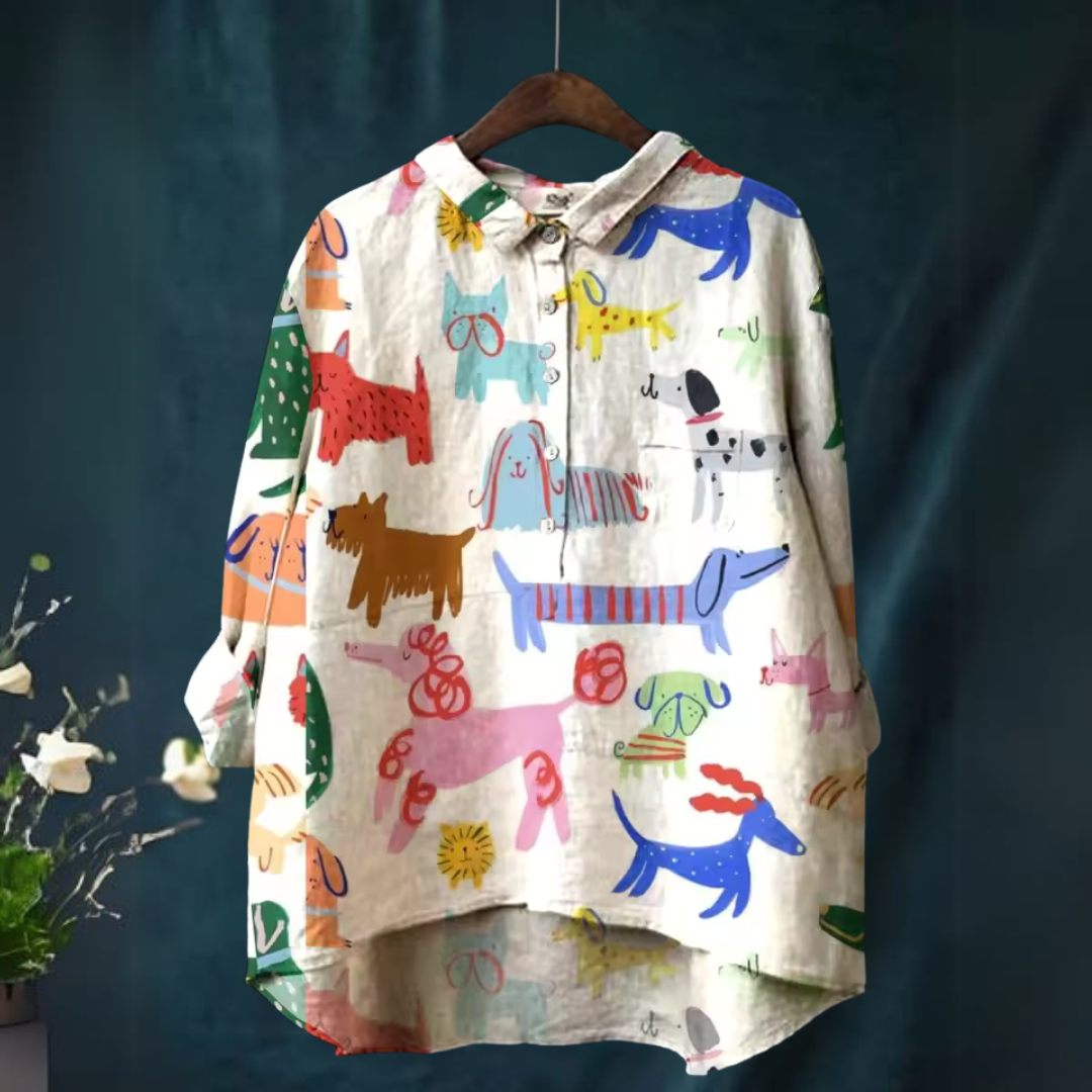 Elsia Stylish Everyday Shirt with Pattern