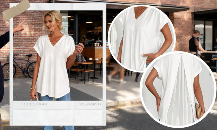 Diona Structured Confidence V-Neck T-Shirt