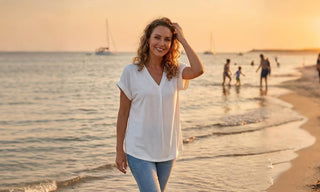 Diona Structured Confidence V-Neck T-Shirt