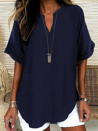 Atasia Soft Touch Notched Neck Blouse