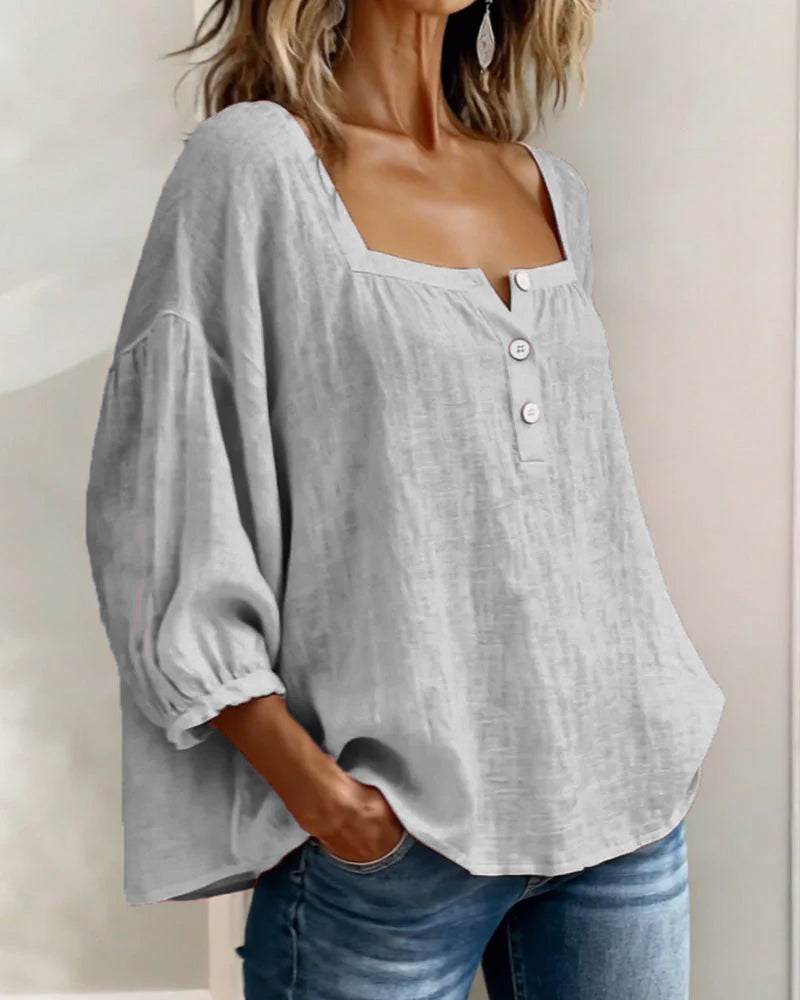 Fiona Breezy Cotton Linen Blouse