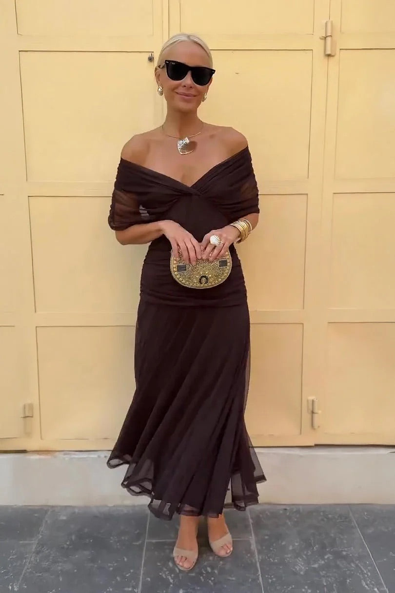 Lydia Off Shoulder Maxi Dress