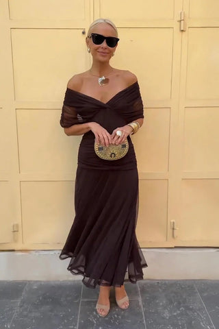 Lydia Off Shoulder Maxi Dress