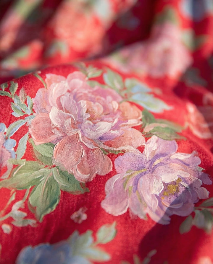 Alessia Elegant Floral V-Neck Dress