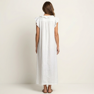 Josette Ruffle V-Neck Maxi Dress