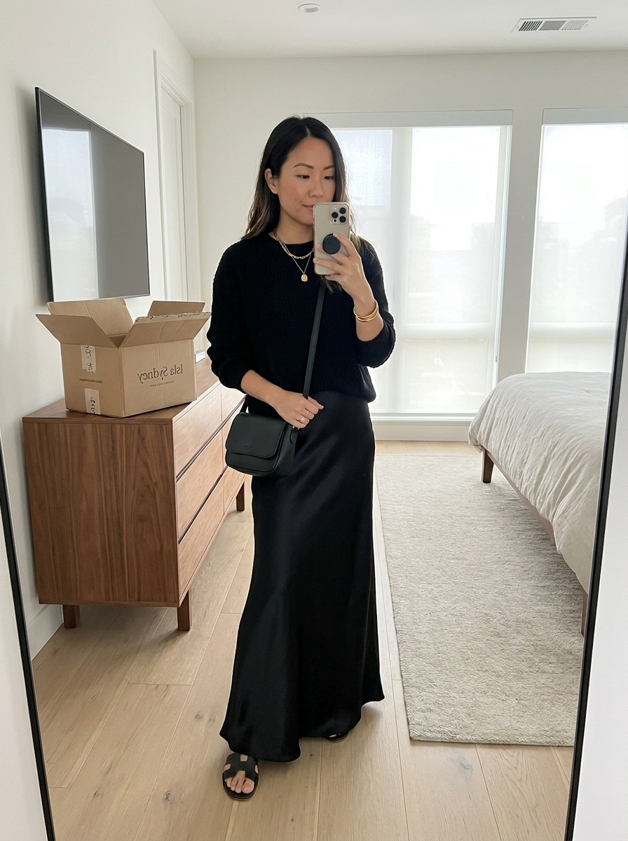 Isolde Knit and Satin Ensemble