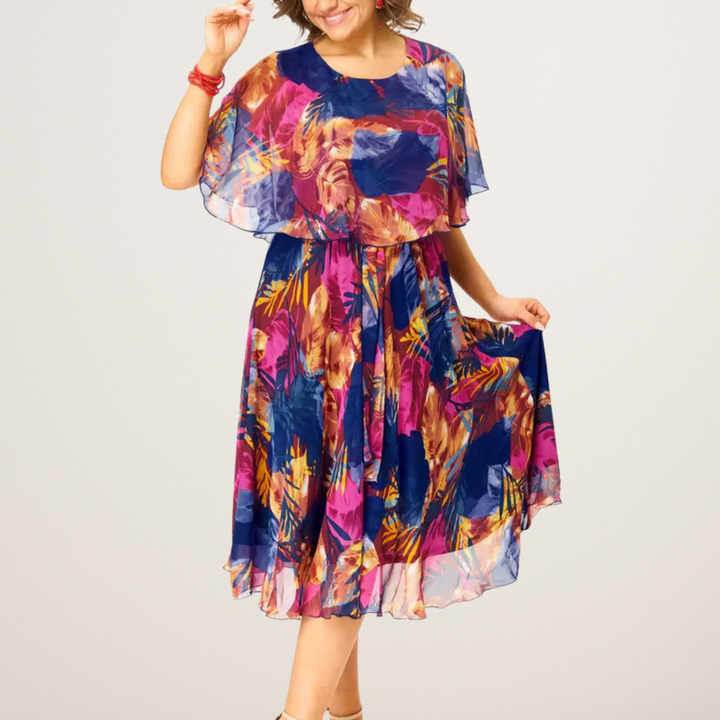 Halle Comfortable Belly Coverage Chiffon Dress