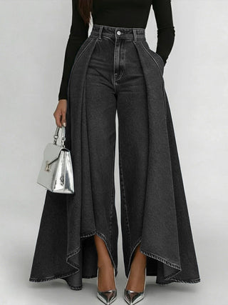 Erizza High Waisted Relaxed Wide Leg Jeans