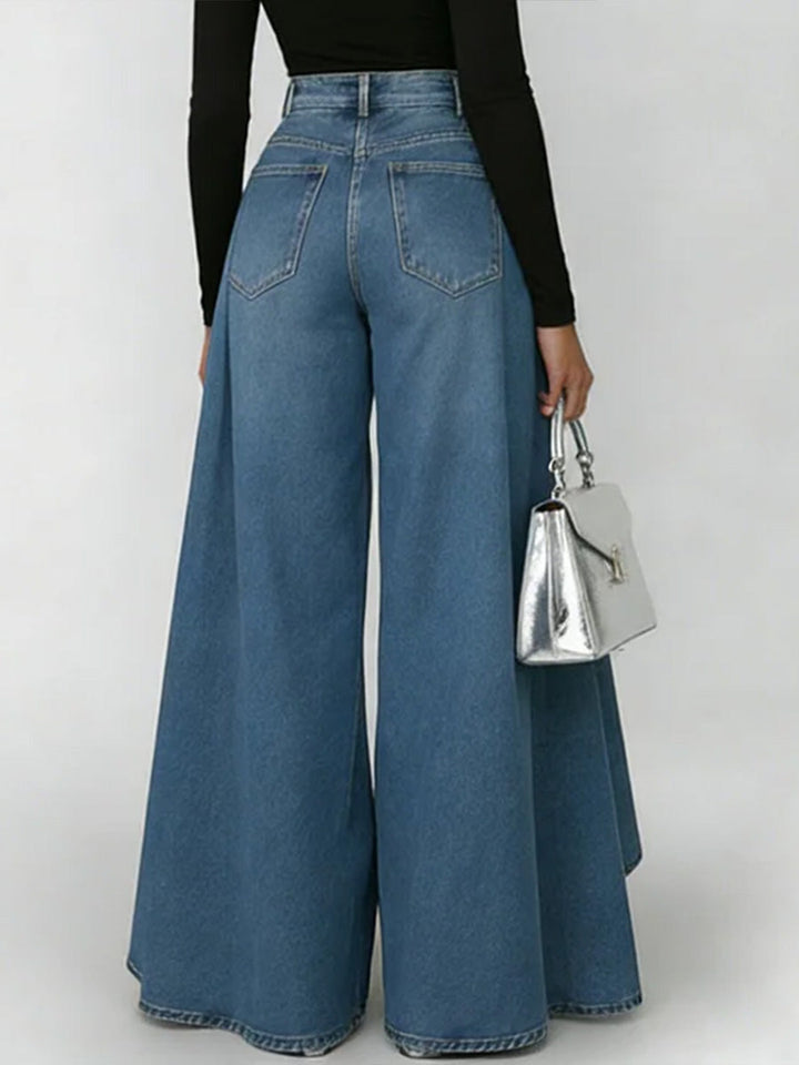 Erizza High Waisted Relaxed Wide Leg Jeans
