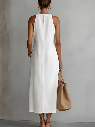 Emberly Relaxed Embroidered Midi Dress
