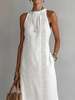 Emberly Relaxed Embroidered Midi Dress