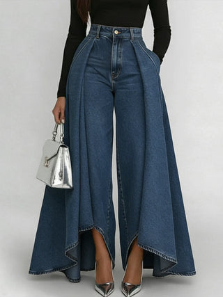 Erizza High Waisted Relaxed Wide Leg Jeans