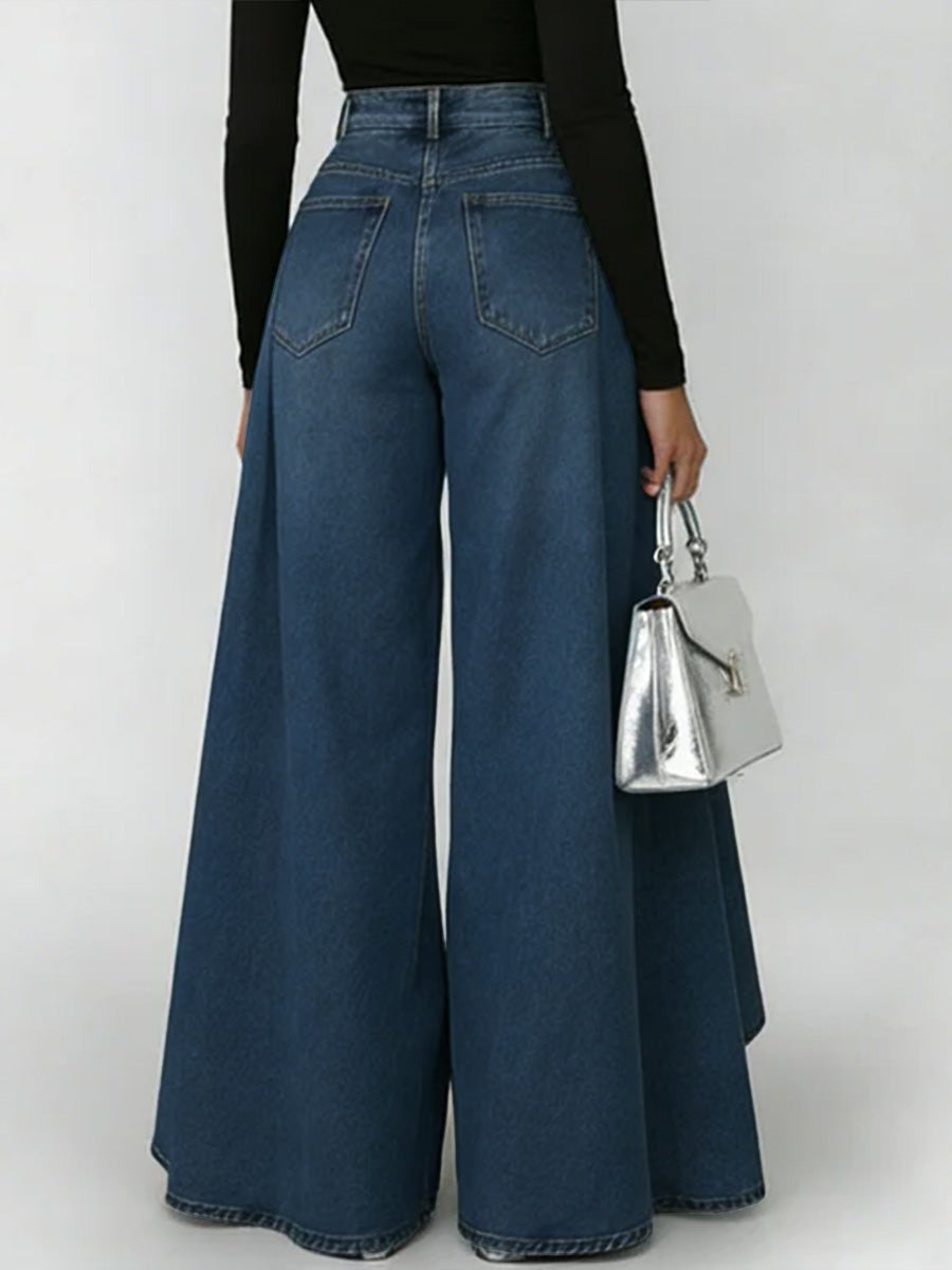 Erizza High Waisted Relaxed Wide Leg Jeans